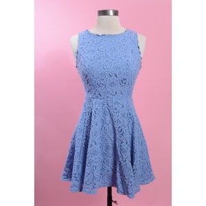 Light Blue City Studio Lace Midi Dress Juniors Sz 9